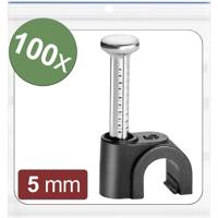 Quadrios 24CA429 Spijkerclip 24CA429 Bundel-Ø (bereik) 3 tot 5 mm Zwart 100 stuk(s)