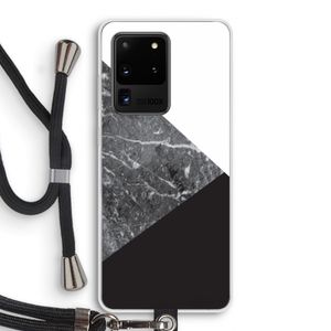 Combinatie marmer: Samsung Galaxy S20 Ultra Transparant Hoesje met koord