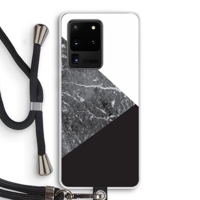 Combinatie marmer: Samsung Galaxy S20 Ultra Transparant Hoesje met koord
