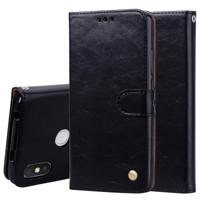 Zakelijke stijl olie Wax textuur horizontale Flip lederen Case voor de Xiaomi Redmi S2 met houder & kaartsleuven & portemonnee (zwart)