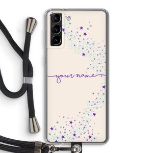 Sterren: Samsung Galaxy S21 Plus Transparant Hoesje met koord
