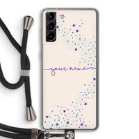Sterren: Samsung Galaxy S21 Plus Transparant Hoesje met koord