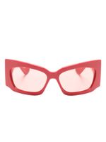 Gucci Eyewear lunettes de soleil rectangulaires à logo GG - Rouge