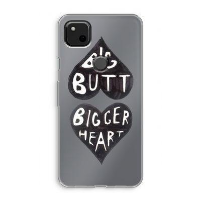 Big butt bigger heart: Google Pixel 4a Transparant Hoesje
