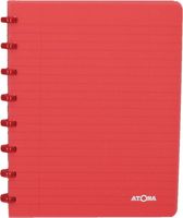 Atoma Trendy schrift, ft A5, 144 bladzijden, gelijnd, transparant rood - thumbnail