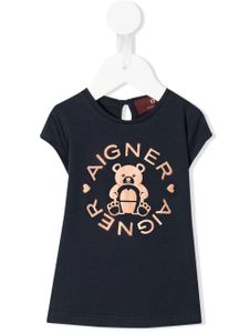 Aigner Kids t-shirt à logo imprimé - Bleu