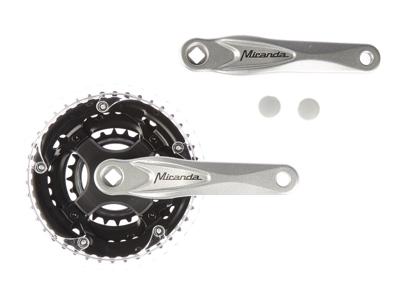 Miranda  alfa 3 crankstel 42/34/24t 5mm, zilver
