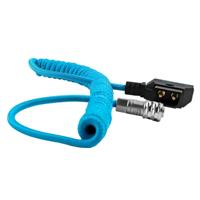 Kondor Blue Gekrulde D-Tap naar BMPCC 6K/4K voedingskabel voor Blackmagic, blauw