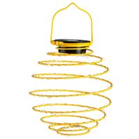 Hanglamp - solar verlichting - geel - D16 cm - metaal - tuinverlichting