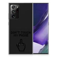 Samsung Galaxy Note20 Ultra Silicone-hoesje Finger Don&apos;t Touch My Phone