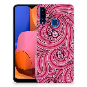 Samsung Galaxy A20s Hoesje maken Swirl Pink