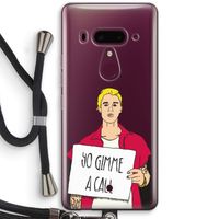 Gimme a call: HTC U12+ Transparant Hoesje met koord