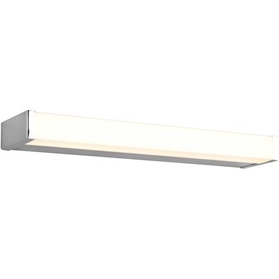 LED Wandlamp - Trion Fabian - 6W - Warm Wit 3000K - Spatwaterdicht IP44 - Rechthoek - Mat Chroom - Aluminium
