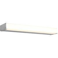 LED Wandlamp - Trion Fabian - 6W - Warm Wit 3000K - Spatwaterdicht IP44 - Rechthoek - Mat Chroom - Aluminium