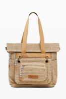 Grote modulaire raffia rugzak - WHITE - U