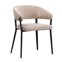 Leen Bakker - Eetkamerstoel Liv - Caramel - Stof - Bruin - 58x59x77 Cm