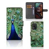 Nokia XR21 | Telefoonhoesje | Met pasjeshouder | Pauw