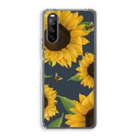 Sunflower and bees: Sony Xperia 10 III Transparant Hoesje