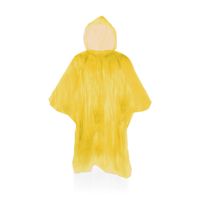 Pakket van 6x stuks wegwerp regen ponchos voor kinderen geel - Regenponcho's - thumbnail
