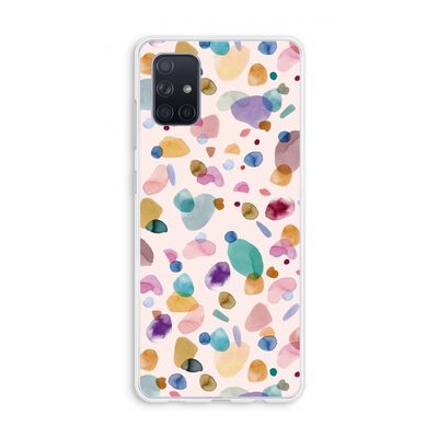 Terrazzo Memphis Pink: Galaxy A71 Transparant Hoesje