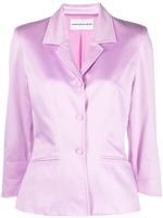 Thierry Mugler Pre-Owned chemise en coton à manches trois quarts - Violet - thumbnail