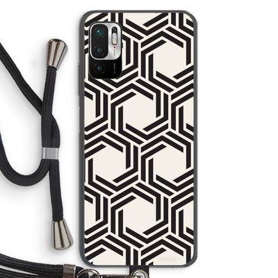 Geometrisch patroon: Xiaomi Redmi Note 10 5G Transparant Hoesje met koord