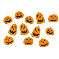 Horror gel raamstickers pompoenen - 3x - 25 x 25 cm - oranje - Halloween thema decoratie/versiering