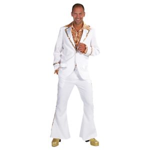 Witte disco kostuums heren 60-62 (XL)  -