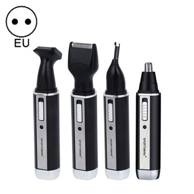 SPORTMAN vier-in-één oplaadbare oor neus rietenknipper elektrisch scheerapparaat baard gezicht wenkbrauwen tondeuse voor mannen EU Plug(Black 220V