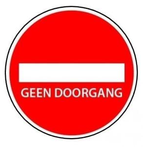 Vloersticker geen doorgang - Ø 250 mm