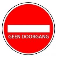 Vloersticker geen doorgang - Ø 250 mm