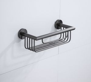 Flaconhouder SaniClear Iron | Wandmontage | 25x9x13 cm | Messing | Rechthoek | Ijzer verouderd - Gunmetal