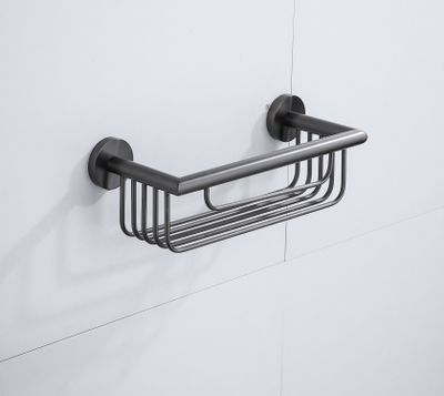 Flaconhouder SaniClear Iron | Wandmontage | 25x9x13 cm | Messing | Rechthoek | Ijzer verouderd - Gunmetal
