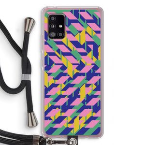 Skew Blush 1: Samsung Galaxy A51 5G Transparant Hoesje met koord