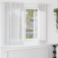 Gordijnen voile met doorvoertules 2 st wit Gordijnen voile met doorvoertules 2 st wit