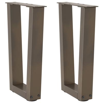 Eettafelpoten 2 st V-vormig 28x(42-43,3) cm staal naturel
