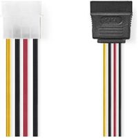 Interne Voedingskabel | Molex Male - 2x SATA 15-Pins Female | 0,15 m | Diverse