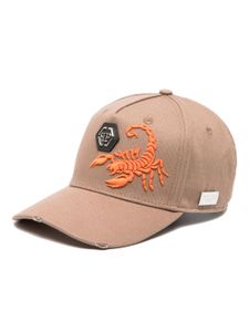 Philipp Plein casquette à logo brodé - Marron