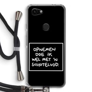 Schotelvod: Pixel 3a Transparant Hoesje met koord