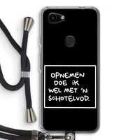Schotelvod: Pixel 3a Transparant Hoesje met koord
