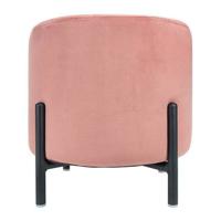 QUVIO Poef met vier metalen poten - Velvet - Vintage roze