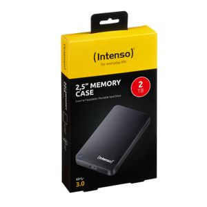 Intenso 2TB 2.5" Memory Case USB 3.0 externe harde schijf 2000 GB Zwart