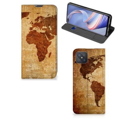 OPPO Reno4 Z 5G | Book Cover | Wereldkaart