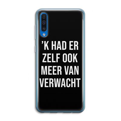 Meer verwacht - Zwart: Samsung Galaxy A50 Transparant Hoesje