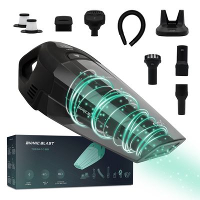 JAP Appliances Tornado S3 - Kruimeldief snoerloos (150W) met oplaadhangsysteem - 5 Opzetstukken en 2 HEPA-filters