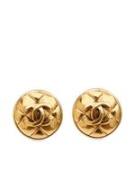 CHANEL Pre-Owned boucles d'oreilles en plaqué or à logo CC (1994) - thumbnail