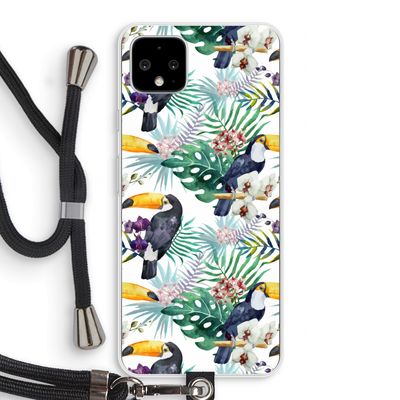 Tukans: Pixel 4 XL Transparant Hoesje met koord