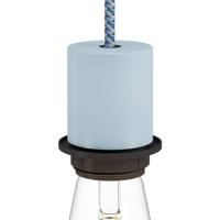 Fitting lamp koper e27 glad ontwerp met lampenkap ring