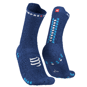 Compressport Pro racing socks v4.0 run high - BLAUW - Unisex