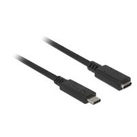 Delock USB-kabel USB 3.2 Gen1 (USB 3.0 / USB 3.1 Gen1) USB-C stekker, USB-C bus 1.50 m Zwart 85534 - thumbnail